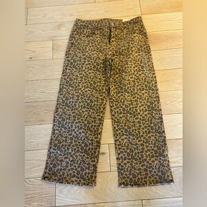 American Eagle Leopard Print Wide-Leg jeans 6 NWT